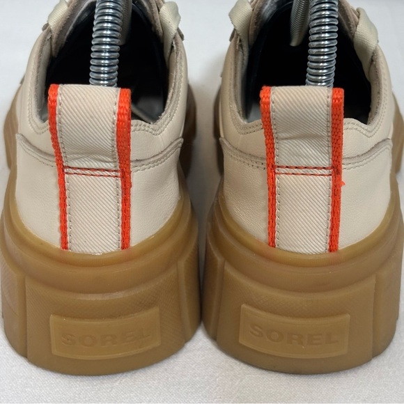 SOREL Caribou X Waterproof Platform Lace Up Sneakers-Cream/Tan-Women Size 6 - Picture 5 of 10